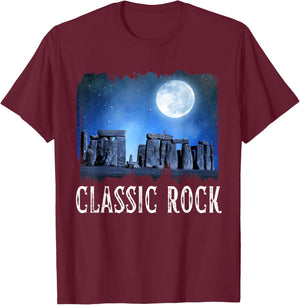 Stonehenge At Night / Stonehenge T-Shirt - T-Shirt | Maroon