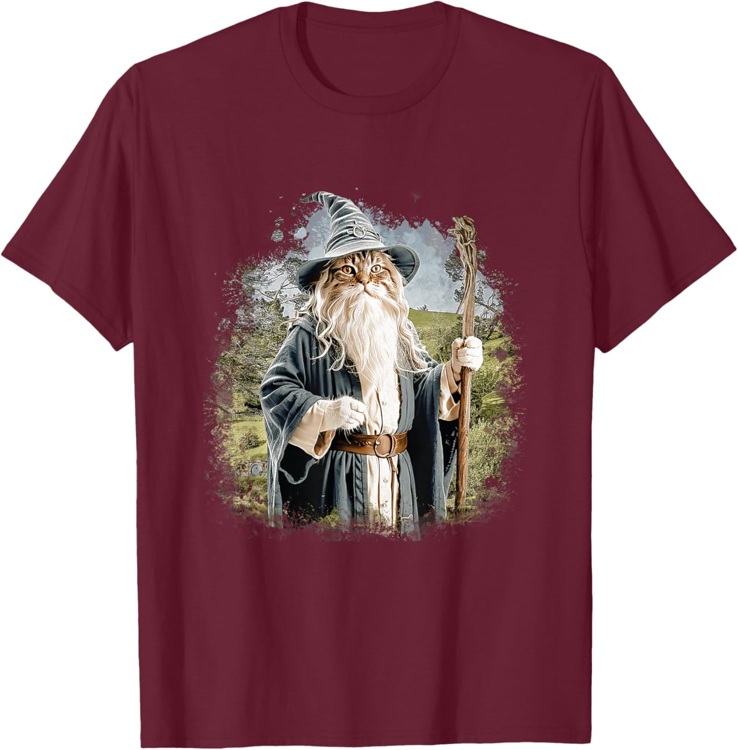 Cat Magician - Cat Lover Kitten Owner Kitty T-Shirt - T-Shirt | Maroon