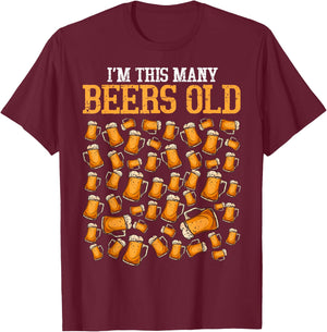 Funny 50 Year Old Beer Drinking Gag Gift 50th Birthday T-Shirt - T-Shirt | Maroon