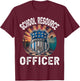 School Resource Officer Retro Badge SRO Police Men Women T-Shirt - T-Shirt | Maroon