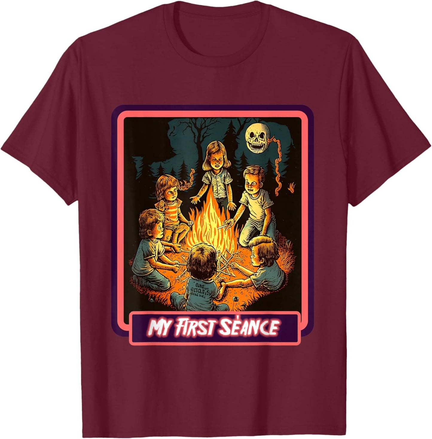 "My First Séance " Horror Scare Up Some Style T-Shirt - T-Shirt | Maroon