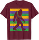Bigfoot Mardi Gras Sasquatch Funny Men Kids T-Shirt - T-Shirt | Maroon
