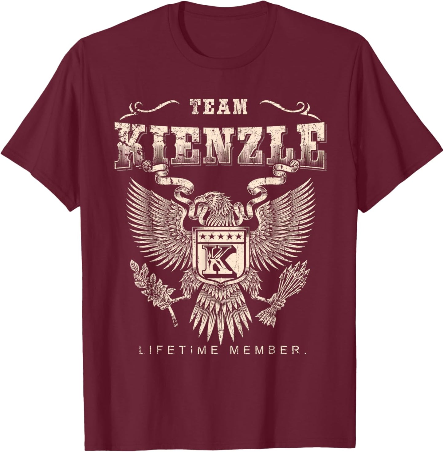Team Kienzle Lifetime Member - Kienzle Name T-Shirt - T-Shirt | Maroon