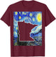 Minnesota State Starry Night Minnesota Map Minnesotan T-Shirt - T-Shirt | Maroon
