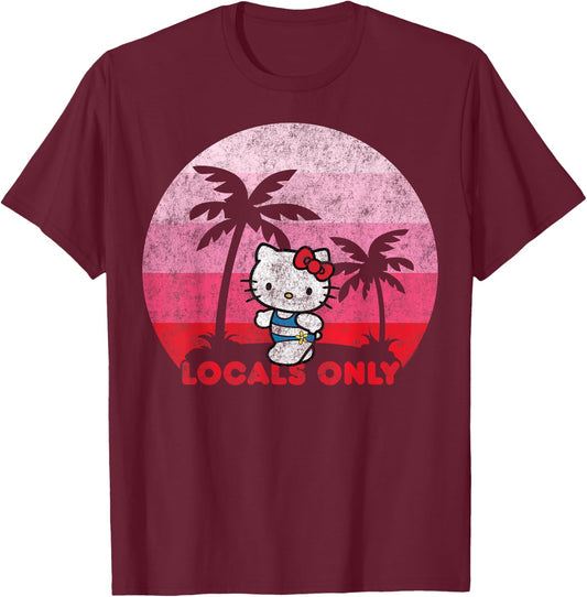 Hello Kitty Locals Only T-Shirt - T-Shirt | Maroon