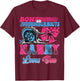 Burnouts or Bows Nanny Loves You Pink Blue Gender Reveal T-Shirt - T-Shirt | Maroon