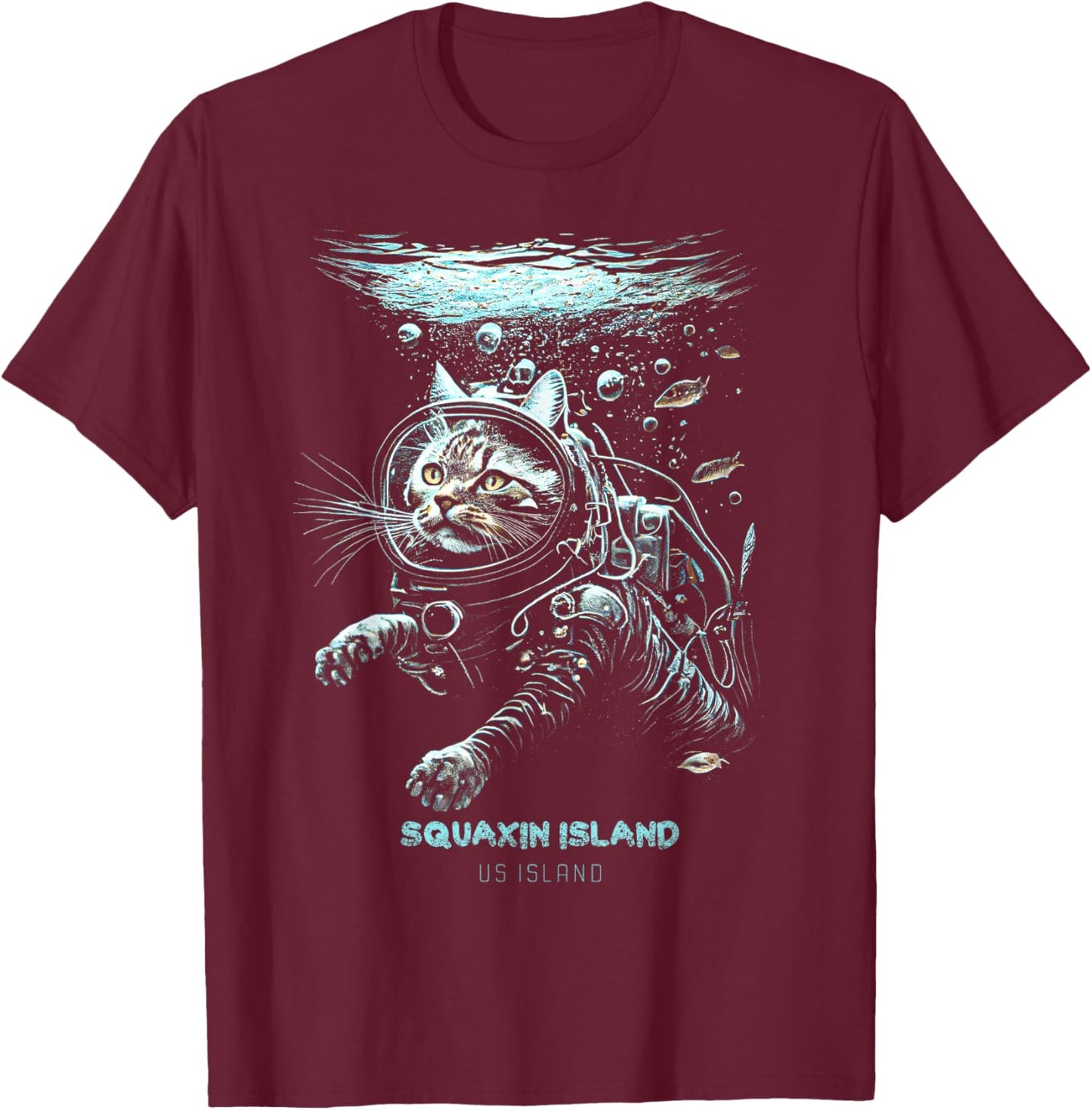 Squaxin Island US Island T-Shirt - T-Shirt | Maroon