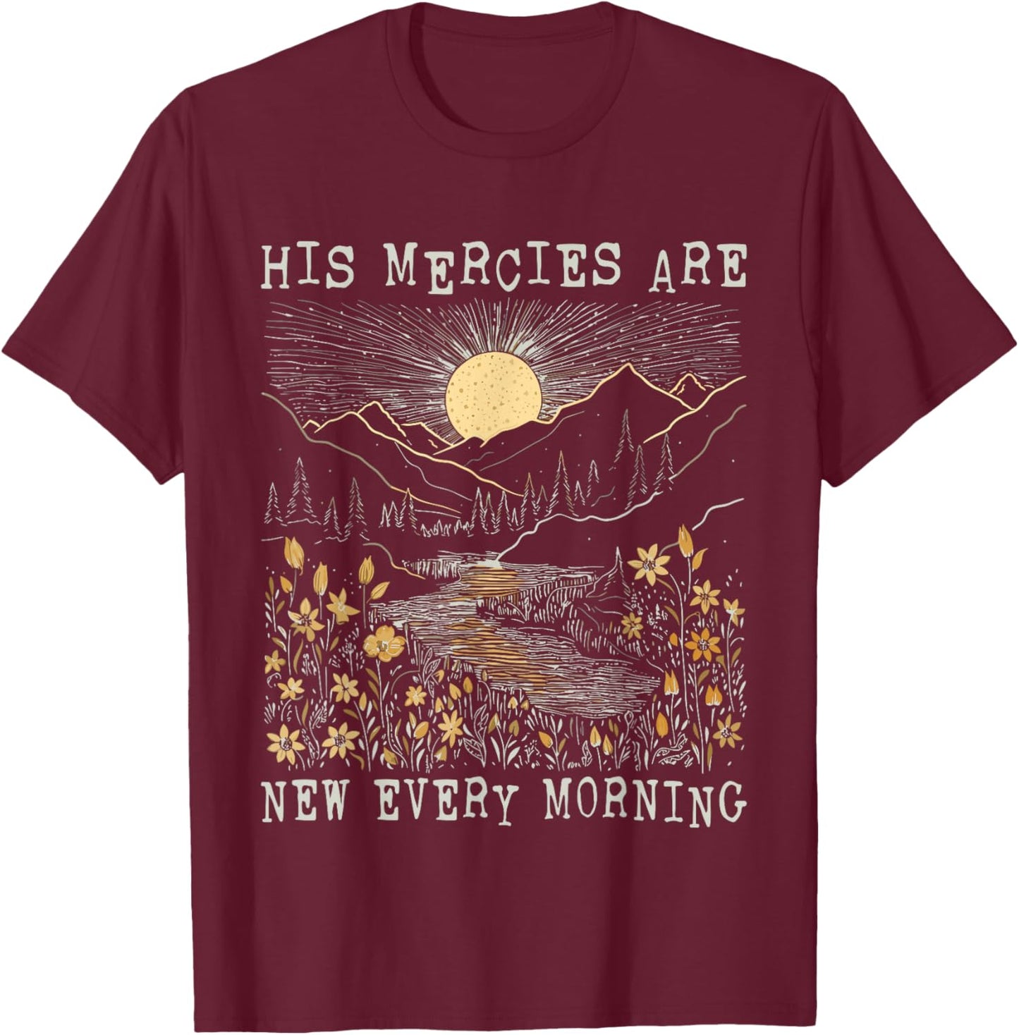 Boho Vintage Religious Christian Bible Verse Men Women T-Shirt - T-Shirt | Maroon