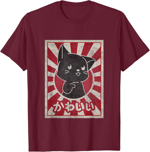 Kawaii cat Japanese black anime Cat Lover Men Women