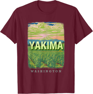 Yakima Washington WA Agricultural Abundance SD205 T-Shirt - T-Shirt | Maroon