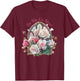 La Vie En Rose, Roses & Stained glass window, Vintage Rose T-Shirt - T-Shirt | Maroon