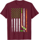 Irish USA Flag Leprechaun Lucky Hockey St. Patrick's Day T-Shirt - T-Shirt | Maroon