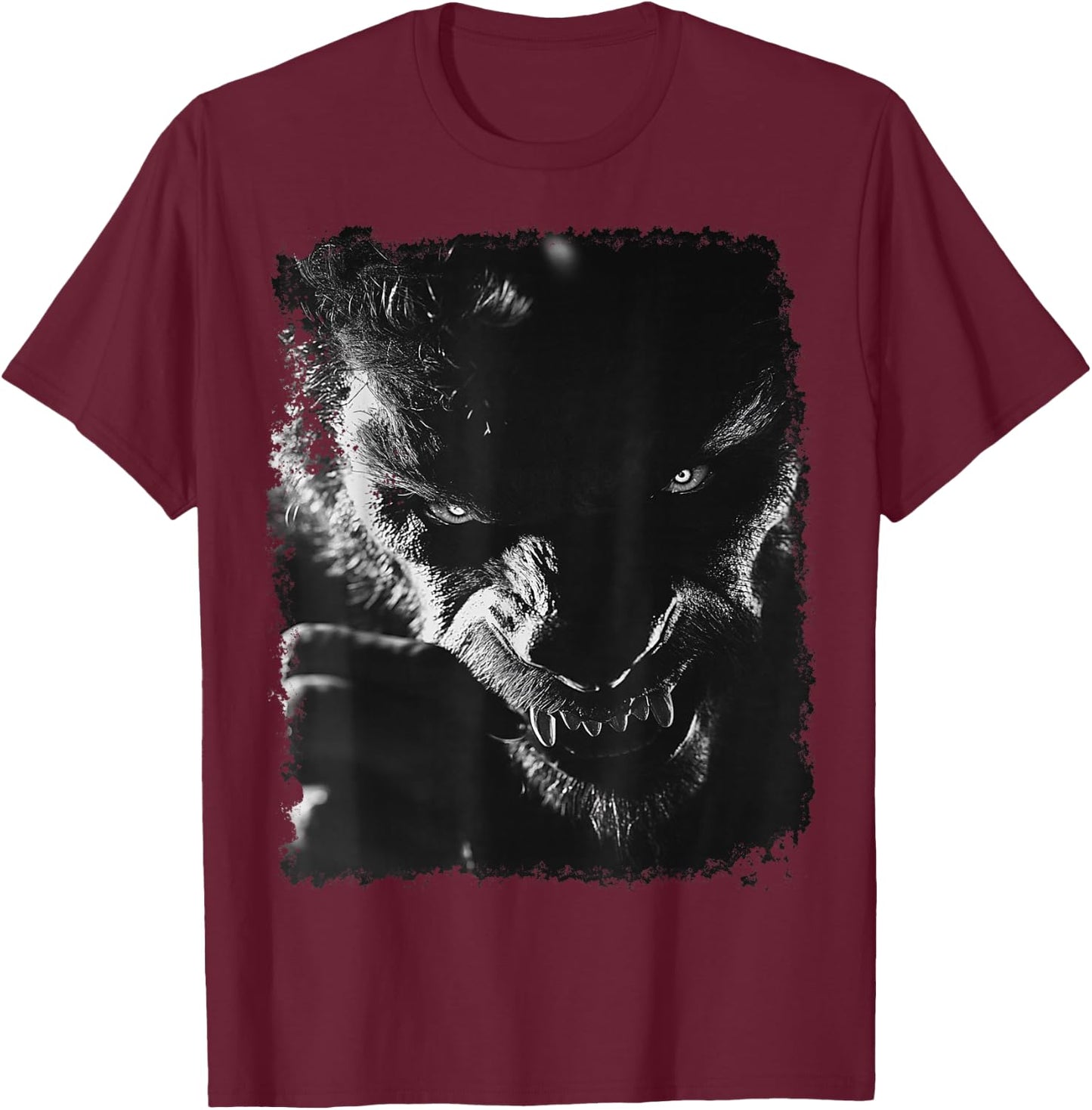 Werewolf Horror T-Shirt - T-Shirt | Maroon