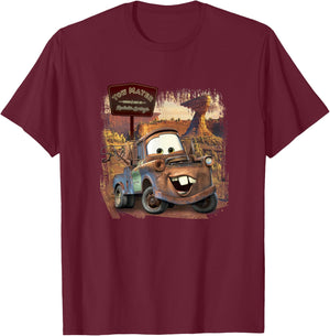 Disney Pixar Cars Tow Mater Welcome to Radiator Springs T-Shirt - T-Shirt | Maroon