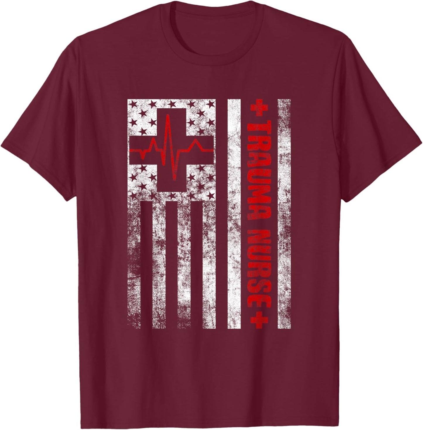 Emergency Department ICU Nurses Medical Care ER Trauma Nurse T-Shirt - T-Shirt | Maroon