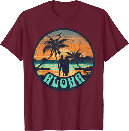 Hawaii Aloha T-Shirt - T-Shirt | Maroon