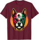 wrestler Luchador dog lucha libre perro Mask T-Shirt - T-Shirt | Maroon