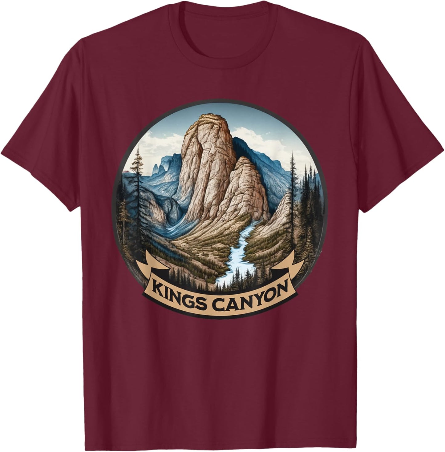 Kings Canyon National Park T-Shirt - T-Shirt | Maroon
