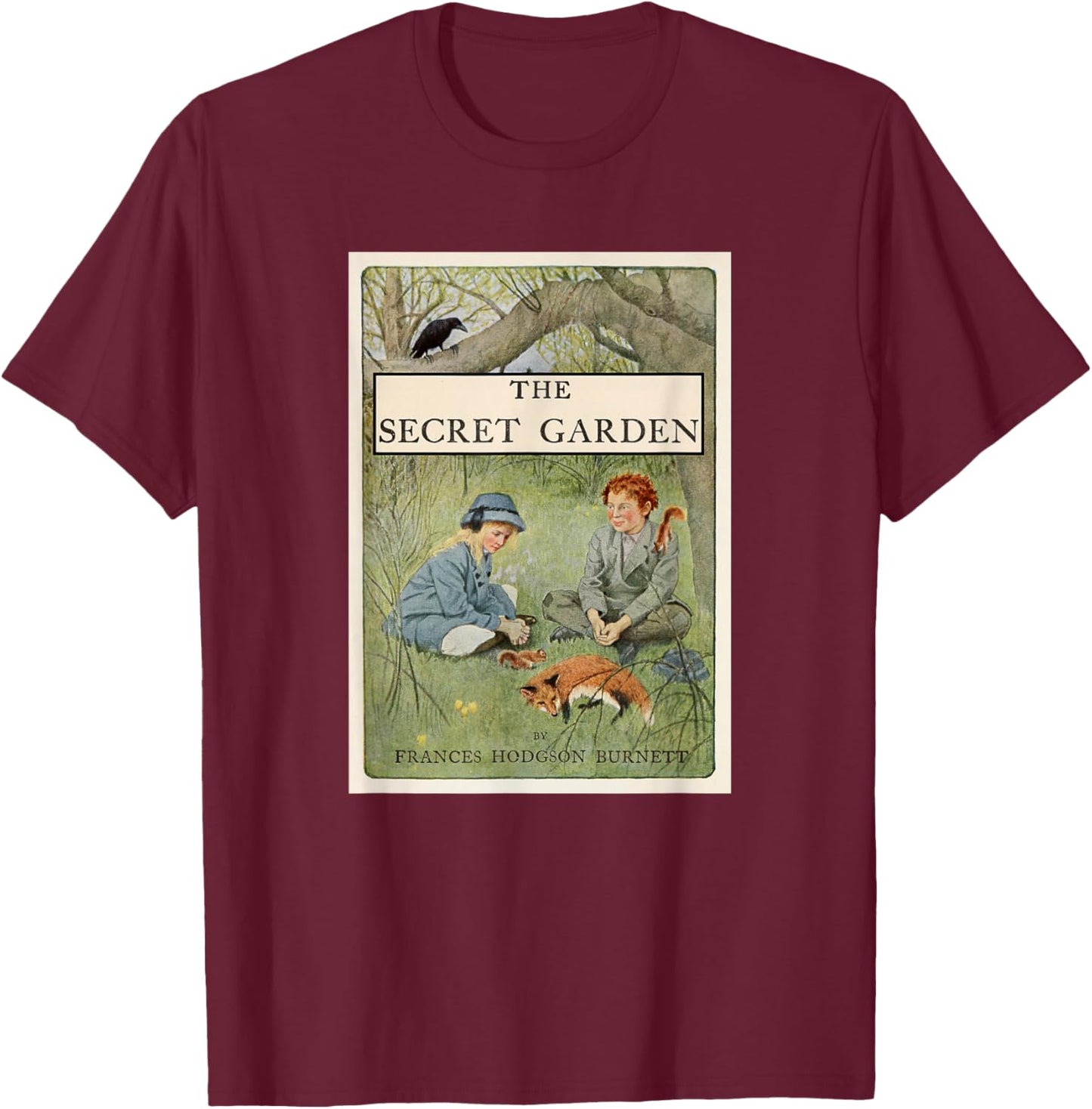 The Secret Garden Book T-Shirt - T-Shirt | Maroon