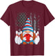 Bowling Gnome Bowling Gnomes Funny Gnome Bowling T-Shirt - T-Shirt | Maroon