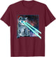 Laser Eye Cat | 3D Glasses | Kitty Galaxy Space Xmas Gift Women Kids T-Shirt - T-Shirt | Maroon