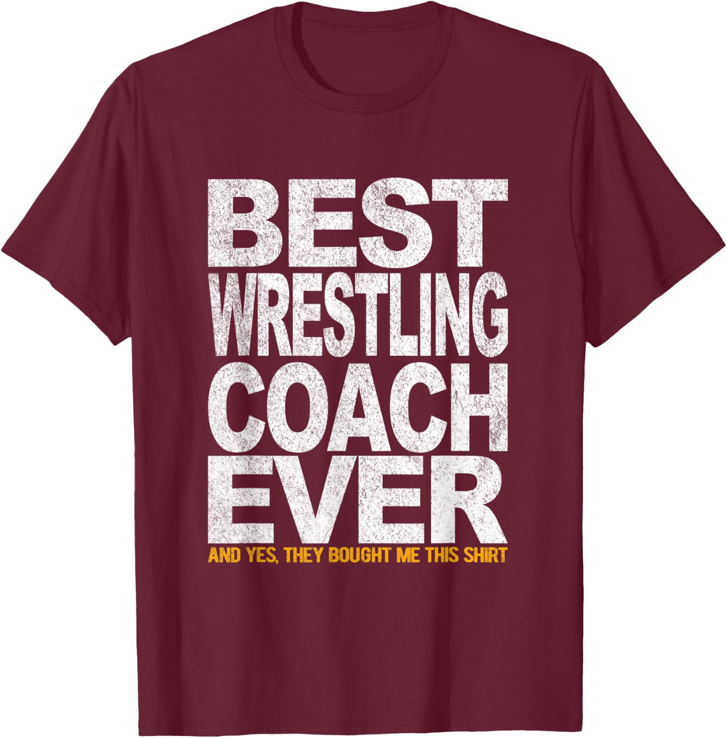 Best Wrestling Coach Scholastic Wrestling Folkstyle Retro T-Shirt - T-Shirt | Maroon