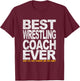 Best Wrestling Coach Scholastic Wrestling Folkstyle Retro T-Shirt - T-Shirt | Maroon