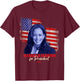 Kamala Harris for President 2024 Madam Vice President T-Shirt - T-Shirt | Maroon