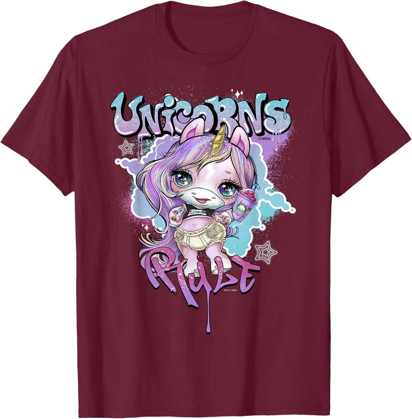 Poopsie Slime Surprise Unicorns Rule T-Shirt - T-Shirt | Maroon