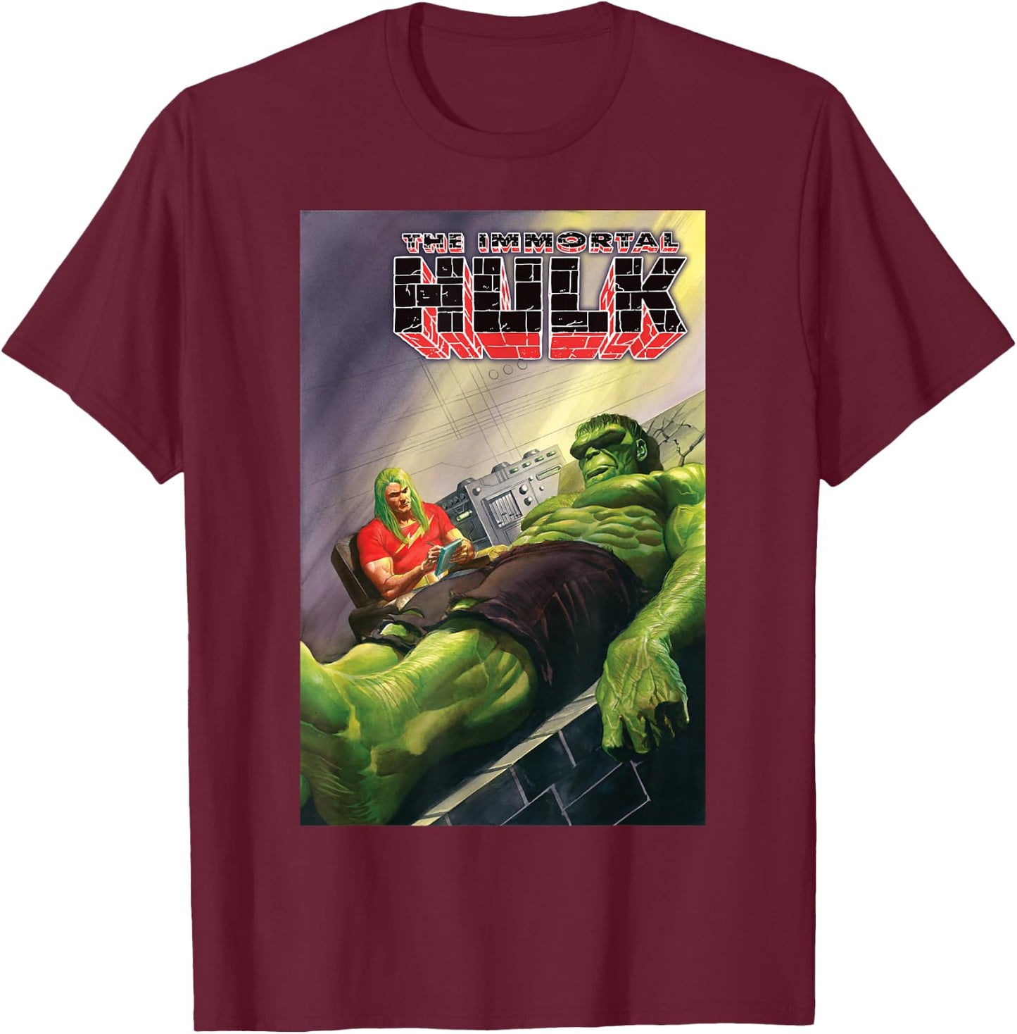 Marvel Comixology The Hulk Adam Warlock Comic Book Cover T-Shirt - T-Shirt | Maroon