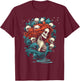 Zombie Mermaid Halloween Costume Spooky Trick Or Treat T-Shirt - T-Shirt | Maroon