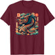 Majestic Chinese Dragon Design Lovers T-Shirt - T-Shirt | Maroon