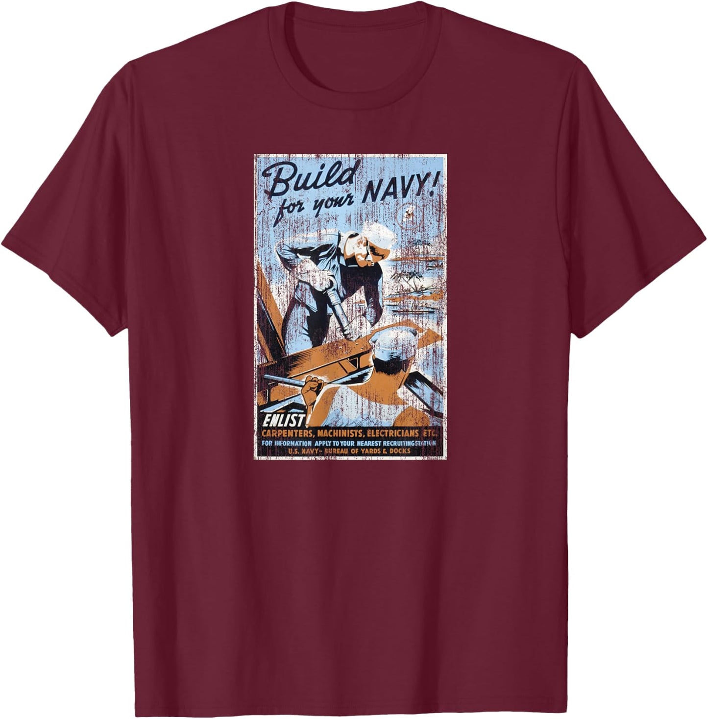 U.S. Navy Build Your U.S. Navy T-Shirt - T-Shirt | Maroon