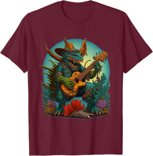 Hodag Country Fest Cowboy Hat Guitar Monster for Music Fans T-Shirt - T-Shirt | Maroon