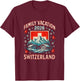 Family Vacation 2026 - Switzerland Mountain Travel T-Shirt - T-Shirt | Maroon