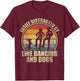 Easily distracted by line dancing and dogs. Line Dance lover T-Shirt - T-Shirt | Maroon