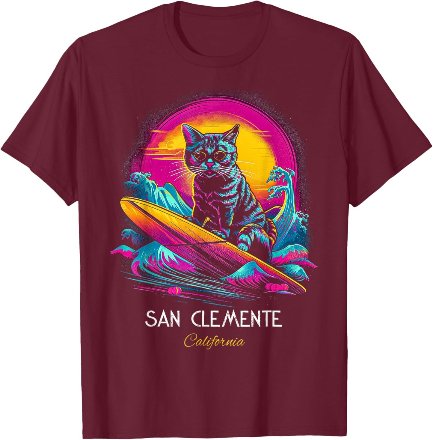 San Clemente California T-Shirt - T-Shirt | Maroon