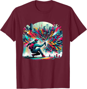 Graffiti Art T-Shirt - T-Shirt | Maroon