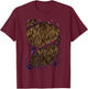 Werewolf Costume for Halloween Brown Fur Bear Beast Cosplay T-Shirt - T-Shirt | Maroon