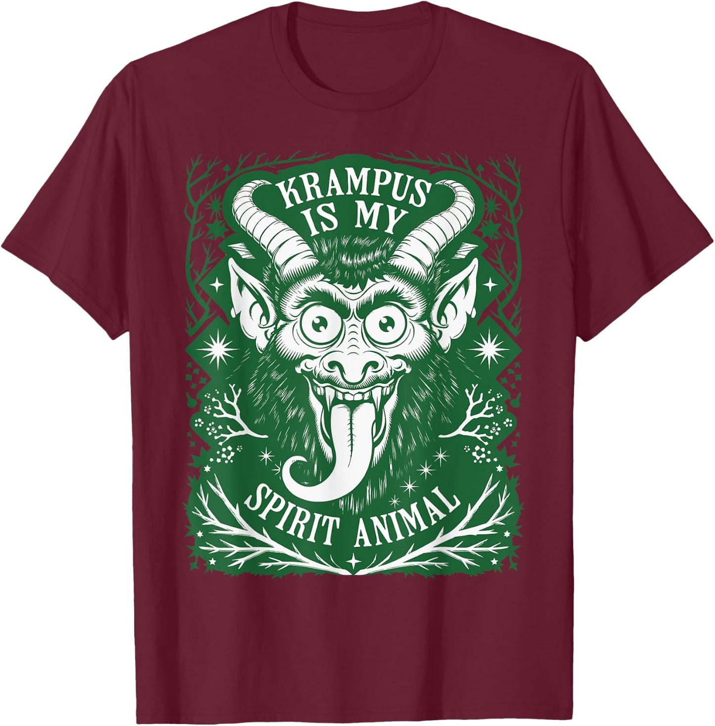Krampus is My Spirit Animal German Folklore for Krampusnacht T-Shirt - T-Shirt | Maroon