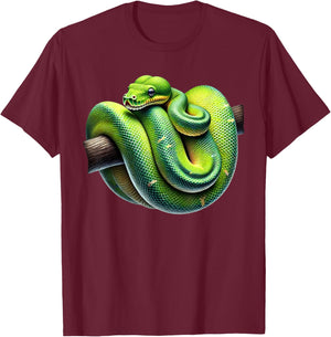 Green Tree Python Owner Reptiles for Snake Lover T-Shirt - T-Shirt | Maroon