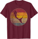 Mermaid Vintage Distressed Retro Style Silhouette 70s 80s T-Shirt - T-Shirt | Maroon