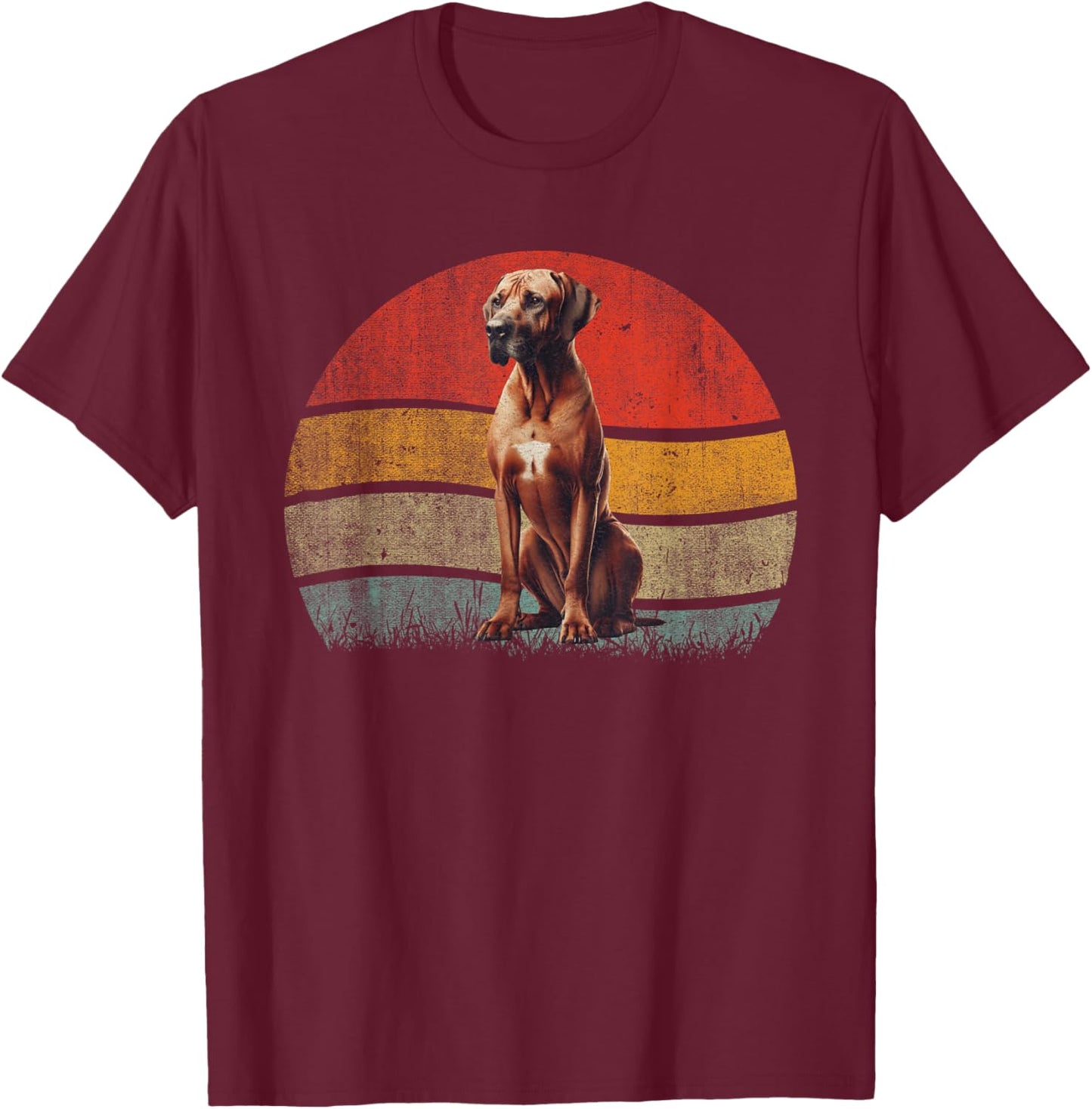 Rhodesian Ridgeback Mom Mother's Day Vintage Dog Mom Women T-Shirt - T-Shirt | Maroon