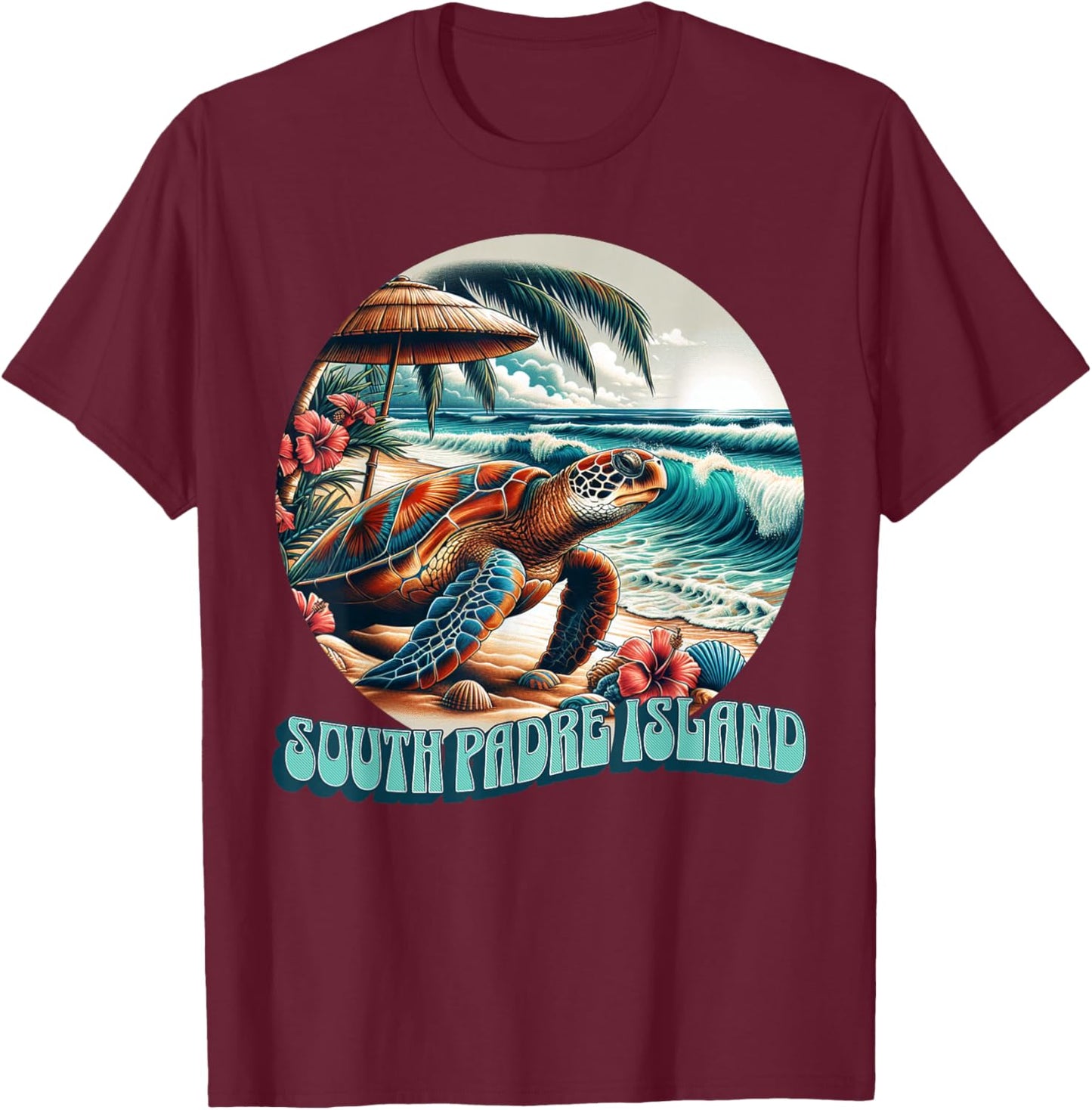 South Padre Island T-Shirt - T-Shirt | Maroon