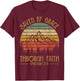 Vintage Christian Saved By Grace Through Faith T-Shirt - T-Shirt | Maroon
