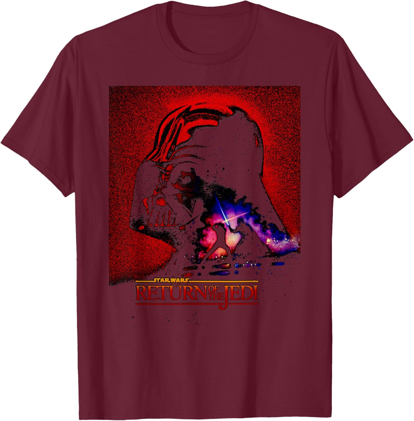 Star Wars Return Of The Jedi Darth Vader Dark Poster T-Shirt - T-Shirt | Maroon