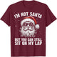 Funny Naughty Rude Santa in Sunglasses, I'm Not Santa T-Shirt - T-Shirt | Maroon
