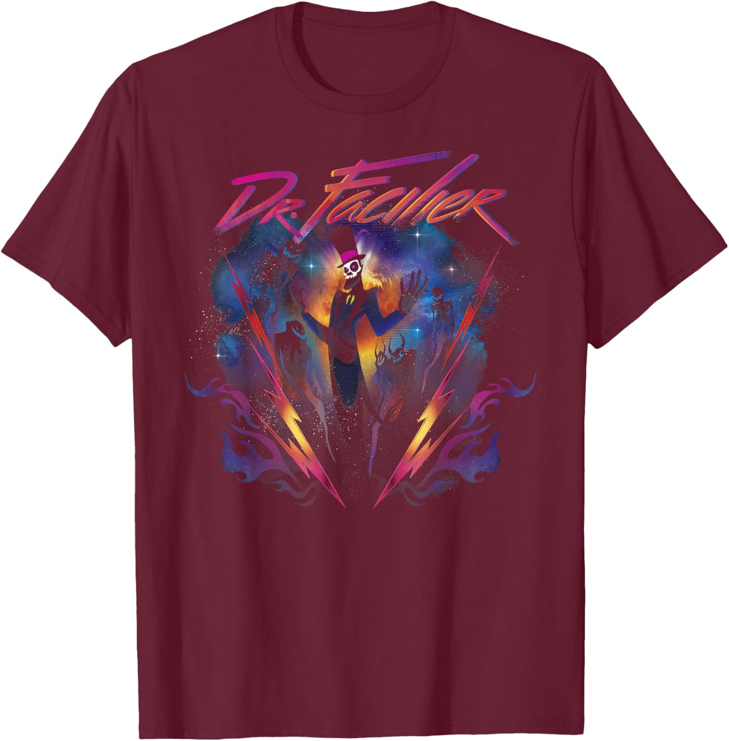 Disney Villains Dr. Facilier Rock Portrait T-Shirt - T-Shirt | Maroon