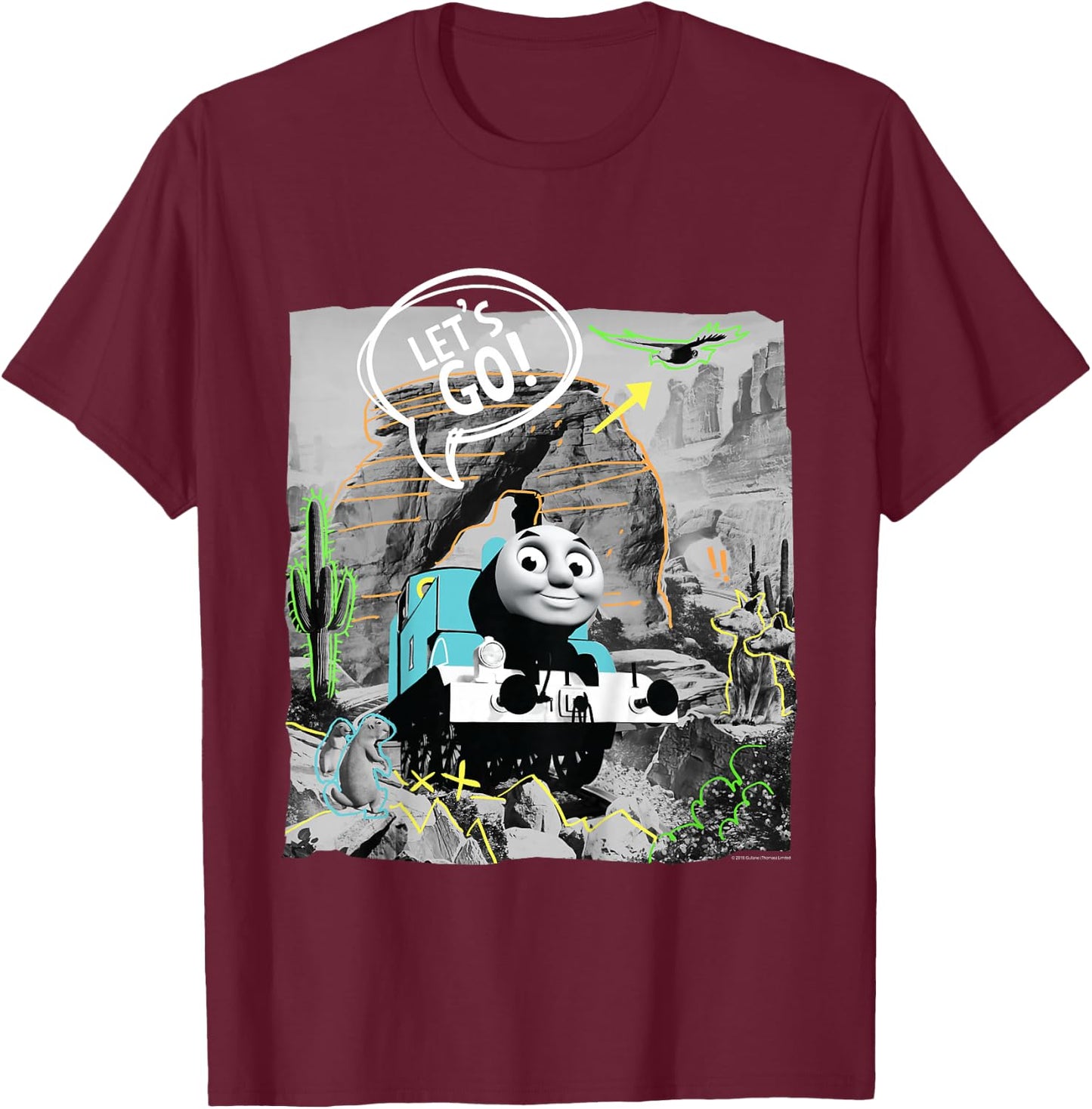 Thomas & Friends - Lets go T-Shirt - T-Shirt | Maroon