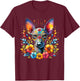 Xoloitzcuintli Dog Sugar Skull Cinco De Mayo Mexican T-Shirt - T-Shirt | Maroon